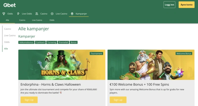 Qbet Bonuses